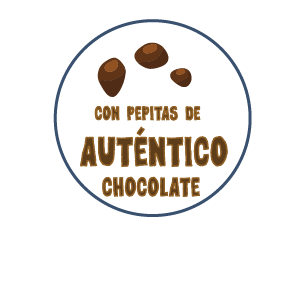 Con pepitas de auténtico chocolate